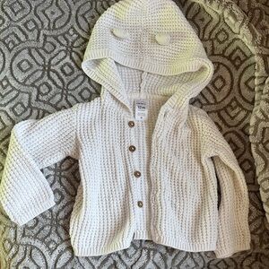 Carter's white Knit Baby Cardigan with Buttons 12 months